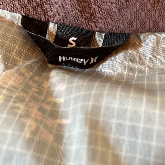2/$30 NWOT HURLEY mesh exercise sport jacket - small - floral pattern - hooded - Picture 2 of 6